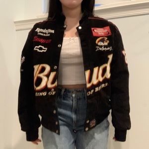 Authentic NASCAR Jacket with  Bud, Chevrolet etc